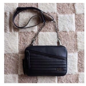 Rad Rev Pocket Bag - Black Quilted Crossbody Bag with Chain Strap